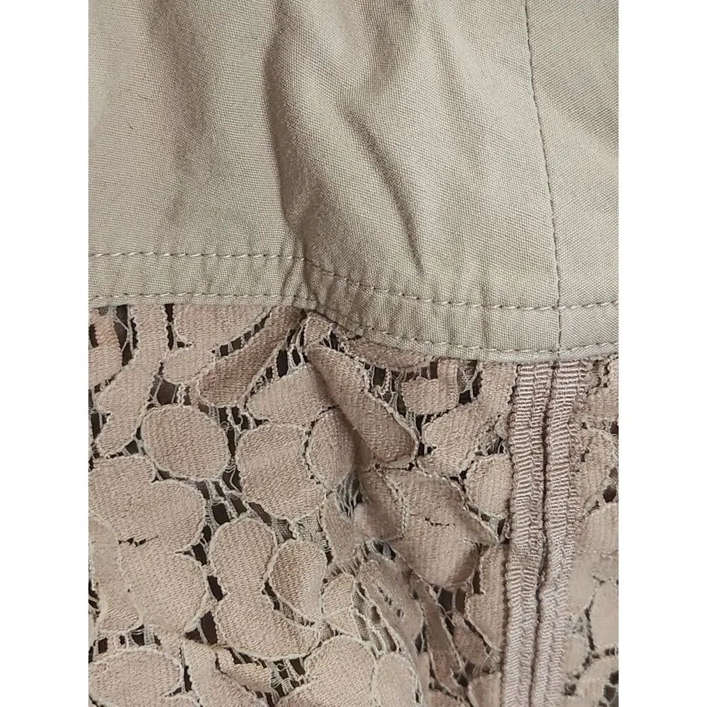 Liz Claiborne Axcess, Beige, Floral Lace, knee length skirt with lining